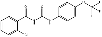 1-(2-クロロベンゾイル)-3-(4-トリフルオロメトキシフェニル)尿素 化学構造式
