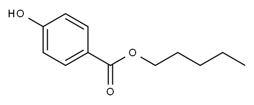 对羟基苯甲酸正戊酯, 6521-29-5, 结构式