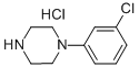 1-(3-氯苯基)哌嗪盐酸盐, 65369-76-8, 结构式