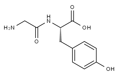 グリシル-L-チロシン 化学構造式