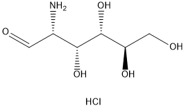 D-氨基葡萄糖盐酸盐 结构式