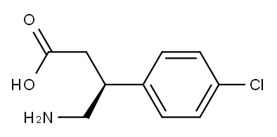 (S)-4-氨基-3-(4-氯苯基)丁酸, 66514-99-6, 结构式