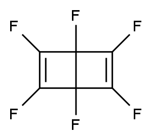 Bicyclo(2.2.0)hexa-2,5-diene, 1,2,3,4,5,6-hexafluoro- Structure