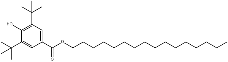 3,5-ビス(1,1-ジメチルエチル)-4-ヒドロキシ安息香酸ヘキサデシル 化学構造式
