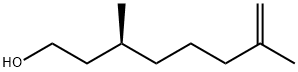 (3S)-3,7-ジメチル-7-オクテン-1-オール 化学構造式