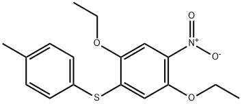 2,5-Diethoxy-4-((4-methylphenyl)thio)nitrobenzene Struktur