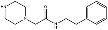 2-(ピペラジン-1-イル)酢酸-N(2-フェニルエチル)アミド 化学構造式