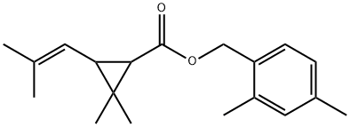2,2-ジメチル-3-(2-メチル-1-プロペニル)シクロプロパンカルボン酸2,4-ジメチルベンジル 化学構造式