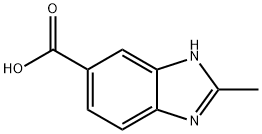 2-甲基-3H-苯并咪唑-5-羧酸, 709-19-3, 结构式