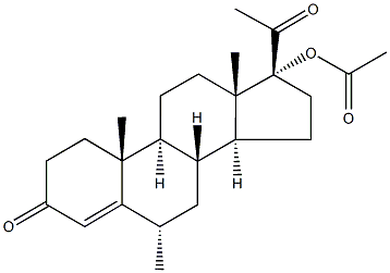 酢酸メドロキシプロゲステロン 化学構造式