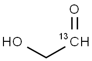 グリコールアルデヒド-1-13C 化学構造式
