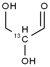 DL-グリセルアルデヒド-2-13C 化学構造式