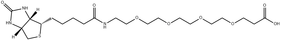 15-[D-(+)-生物素氨基]-4,7,10,13-四氧杂十五烷酸, 721431-18-1, 结构式