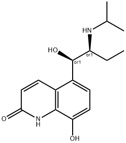 (R*,S*)-(-)-8-Hydroxy-5-(1-hydroxy-2-((1-methylethyl)amino)butyl)-2(1H)-quinolinone Structure