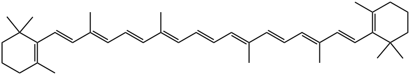 β-胡萝卜素, 7235-40-7, 结构式