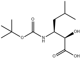 (2R,3S)-3-(BOC-氨基)-2-羟基-5-甲基己酸, 73397-28-1, 结构式