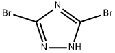 3,5-ジブロモ-1H-1,2,4-トリアゾール 化学構造式