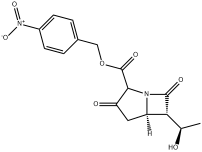 p-Nitrobenzyl-6-(1-hydroxyethyl)-1-azabicyclo(3.2.0)heptane-3,7-dione-2-carboxylate Structure