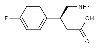 (S)-4-氨基-3-(4-氟苯基)丁酸, 747371-90-0, 结构式