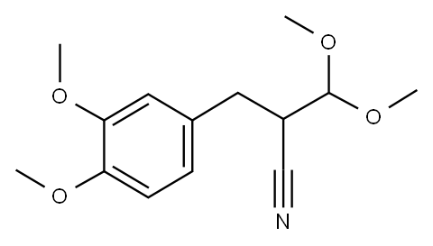 Α-[(二甲氧基)甲基]-3,4-二甲氧基苯丙腈 结构式