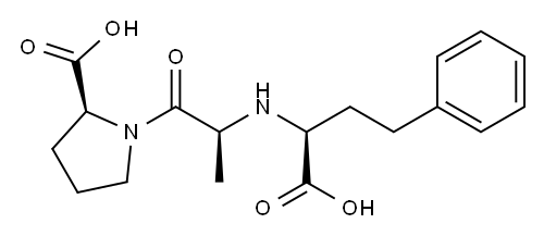 N-[(1S)-1-カルボキシ-3-フェニルプロピル]-L-Ala-L-Pro-OH 化学構造式