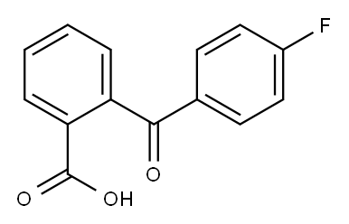 2-(4-フルオロベンゾイル)安息香酸 化学構造式