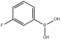 3-フルオロフェニルボロン酸 化学構造式