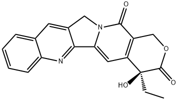 (S)-(+)-カンプトテシン 化学構造式