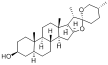 (25R)-3β-ヒドロキシ-5α-スピロスタン 化学構造式
