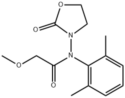 N-(2,6-ジメチルフェニル)-2-メトキシ-N-(2-オキソオキサゾリジン-3-イル)アセトアミド 化学構造式