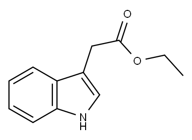 吲哚-3-醋酸乙酯, 778-82-5, 结构式