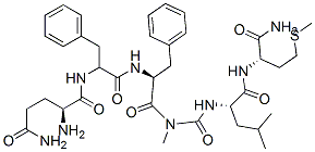 (2S)-2-amino-N-[(1S)-1-[[(1S)-1-[[(1S)-1-[[(1S)-1-carbamoyl-3-methylsulfanyl-propyl]carbamoyl]-3-methyl-butyl]carbamoylmethylcarbamoyl]-2-phenyl-ethyl]carbamoyl]-2-phenyl-ethyl]pentanediamide Structure