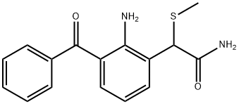2-Amino-3-benzoyl-alpha-(methylthio)benzeneacetamide Structure
