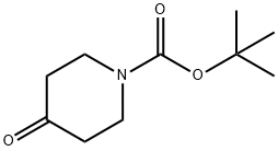 1-(tert-ブトキシカルボニル)-4-ピペリドン 化学構造式