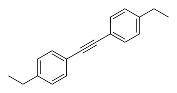 ビス(4-エチルフェニル)エチン 化学構造式
