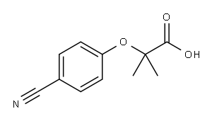 2-(4-氰基苯氧基)-2-甲基丙酸, 79925-16-9, 结构式