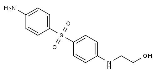 2-[[4-[(4-Aminophenyl)sulfonyl]phenyl]amino]ethanol Structure