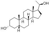 5β-プレグナン-3α,20α-ジオール 化学構造式