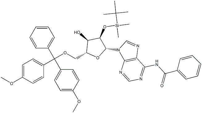 5'-O-DMT-2'-O-TBDMS-N-Bz-Adenosine Structure