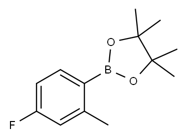 4-フルオロ-2-メチルフェニルボロン酸, ピナコールエステル 化学構造式