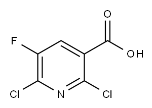 2,6-ジクロロ-5-フルオロニコチン酸 化学構造式