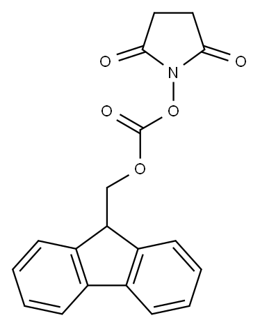 N-(9-Fluorenylmethoxycarbonyloxy)succinimide Structure