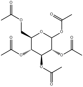 BETA-D-GLUCOSE PENTAACETATE Struktur