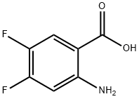 4,5-ジフルオロアントラニル酸 化学構造式