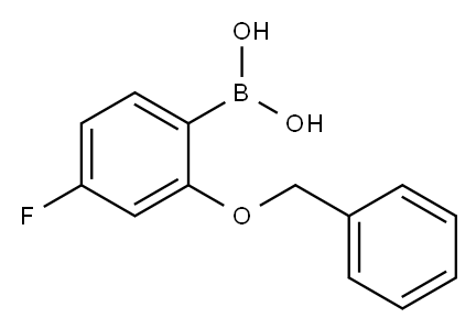 2-苄氧基-4-氟苯硼酸, 848779-87-3, 结构式