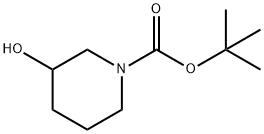 1-Boc-3-hydroxypiperidine Structure