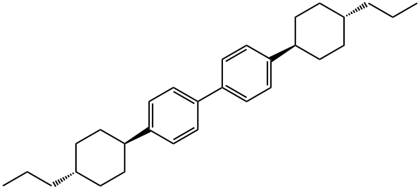 1,1′-Biphenyl, 4,4′-bis(trans-4-propylcyclohexyl)- Structure