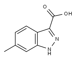 6-メチル-1H-インダゾール-3-カルボン酸 化学構造式