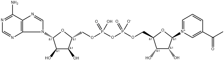 3-乙酰吡啶腺嘌呤二核苷酸, 86-08-8, 结构式