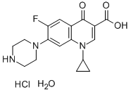 シプロフロキサシン塩酸塩一水和物 化学構造式